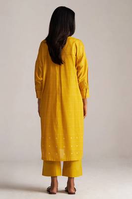 Yellow and cream mul-mul print co-ord set 5