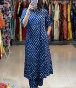 A-line cotton printed cord sets for women and girls