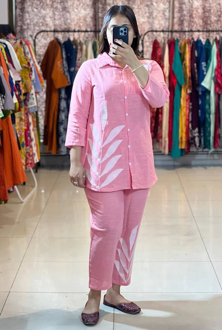 Straight cotton printed cord set for women and girls