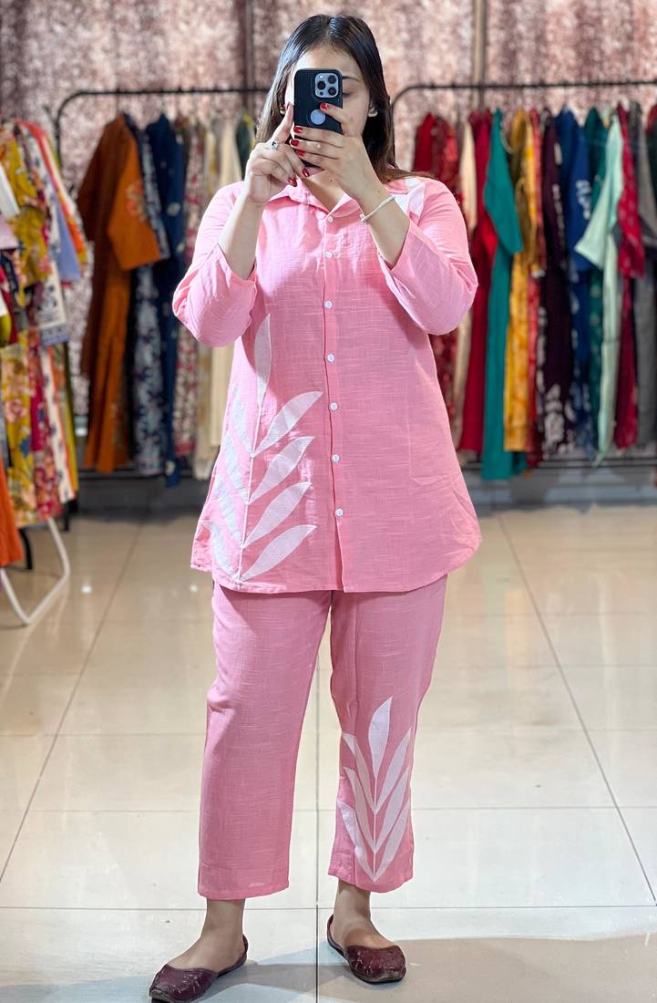 Straight cotton printed cord set for women and girls