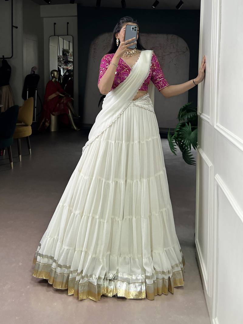 Traditional Craft Meets Modern Texture Lehenga Choli