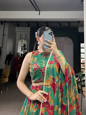 Marble Floral Ethnic Lehenga 2