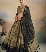 Classic Elegance Kalamkari Print Lehenga with Grand Lace Detailing