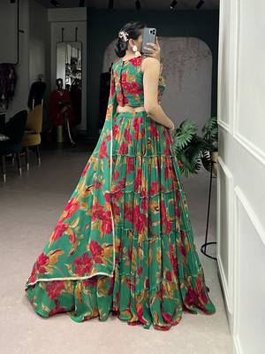 Marble Floral Ethnic Lehenga 3