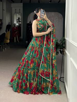 Marble Floral Ethnic Lehenga 4