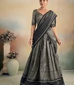 Classic Elegance Kalamkari Print Lehenga with Grand Lace Detailing