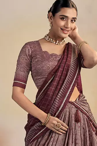 Classic Elegance Kalamkari Print Lehenga with Grand Lace Detailing