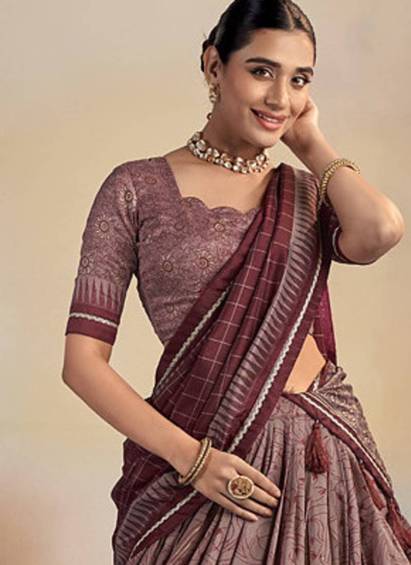 Classic Elegance Kalamkari Print Lehenga with Grand Lace Detailing