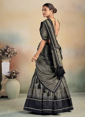  Kalamkari Print Lehenga with Grand Lace Detailing 3