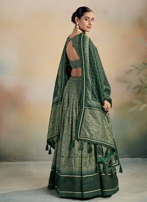  Kalamkari Print Lehenga with Grand Lace Detailing 3