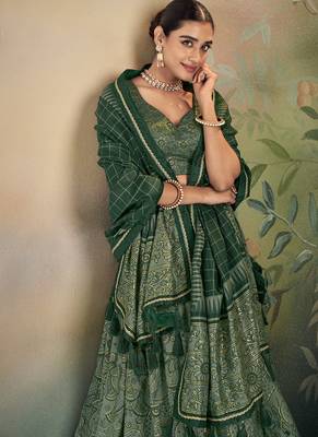  Kalamkari Print Lehenga with Grand Lace Detailing 4