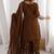 Brown designer pure soft crunchy silk sharara set with dupatta | heavy embroidery dori & zari work |