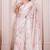 Off white digital print zarkan embroidered satin designer saree for women