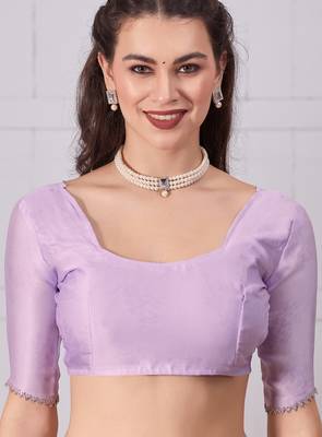Purple digital print zarkan embroidered satin designer saree for women 4