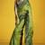 green traditional pure silk handloom saree with silk blouse | elegant festival & summer wear