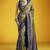 Navy blue traditional pure silk handloom saree with silk blouse | elegant festival & summer wear