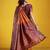 Red traditional pure silk handloom saree with silk blouse | elegant festival & summer wear