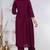 Purple lace solid rayon stitched v-neck flared pant suit set