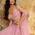 Seductive Pastel Pink Faux Georgette beautiful umbrella cut ethnic Lehenga Choli