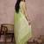 light green soft cotton saree with zari border | comfortable daily wear
