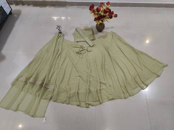 Dreamy Pastel Green festive charm and wedding-ready glam designed Lehenga Choli  8