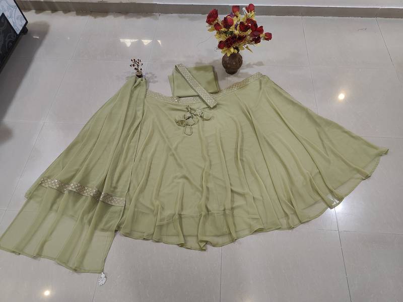 Dreamy Pastel Green festive charm and wedding-ready glam designed Lehenga Choli 
