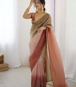 maroon ready-to-wear candy crush art silk saree with satin art silk blouse