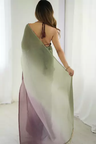 dark wine ready-to-wear candy crush art silk blend saree with satin art silk blend blouse