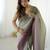 dark wine ready-to-wear candy crush art silk saree with satin art silk blouse