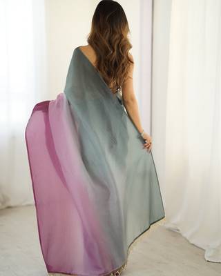 wine ready-to-wear candy crush art silk blend saree with satin art silk blend blouse 2