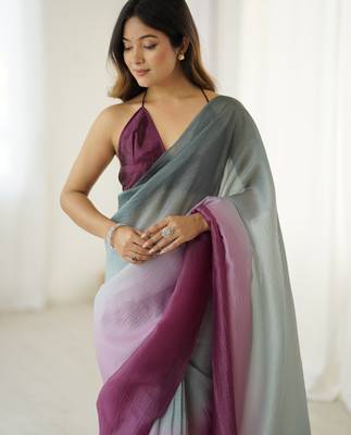 wine ready-to-wear candy crush art silk blend saree with satin art silk blend blouse 3