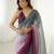 wine ready-to-wear candy crush art silk saree with satin art silk blouse
