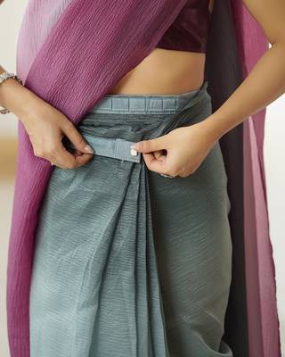 wine ready-to-wear candy crush art silk blend saree with satin art silk blend blouse 4