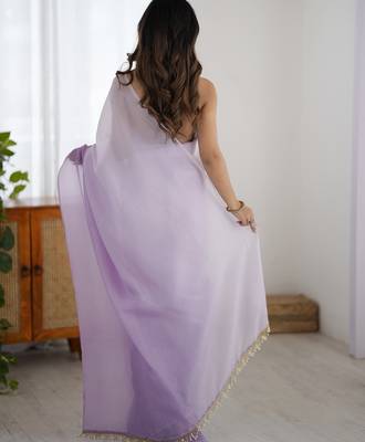 light purple ready-to-wear candy crush art silk blend saree with satin art silk blend blouse 2