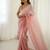 light pink ready-to-wear candy crush art silk saree with satin art silk blouse