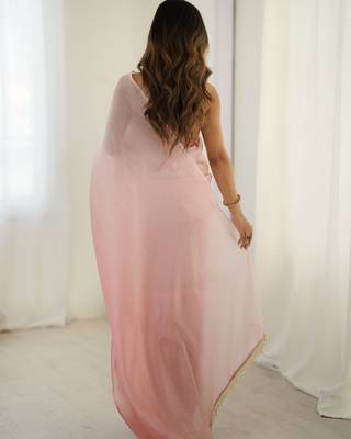 light pink ready-to-wear candy crush art silk blend saree with satin art silk blend blouse 2