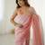 light pink ready-to-wear candy crush art silk saree with satin art silk blouse