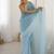light sky blue ready-to-wear candy crush art silk saree with satin art silk blouse