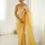 yellow ready-to-wear candy crush art silk saree with satin art silk blouse