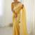 yellow ready-to-wear candy crush art silk saree with satin art silk blouse