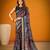 black elegant kalamkari zari chanderi saree with matching blouse – polyester viscose
