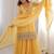 Superb Yellow Dori Embroidered Silk Haldi Wear Sharara Suit