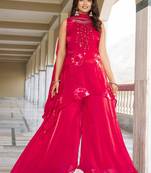 Fandy Print With Thread Work Kurta with Palazzos & With Dupatta