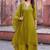 Women Ethnic Motifs Embroidered Empire Thread Work Chanderi Cotton Kurta with Trousers & With Dupatta