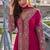 Rani pink chinon embroidered salwar suit semi stitched up to 42" size