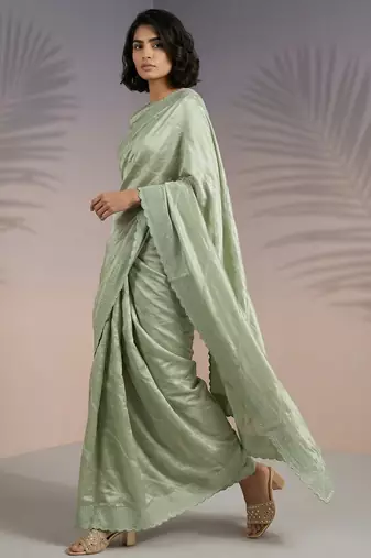 pastel leheriya embroidered pure raspberry art silk party wear saree with unstitched blouse