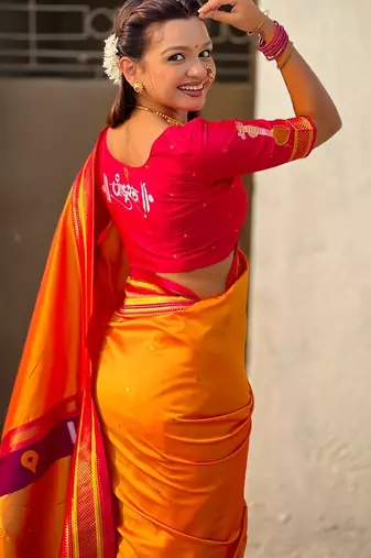 multicolor tilak zari woven soft art silk traditional paithani saree with unstitched blouse