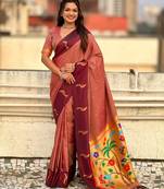 multicolor zari woven pichwai inspired premium soft art silk festive wear saree with unstitched blouse