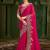 Red shining silk georgette saree & georgette work blouse