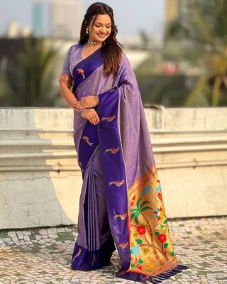 multicolor zari woven pichwai inspired premium soft art silk festive wear saree with unstitched blouse 2